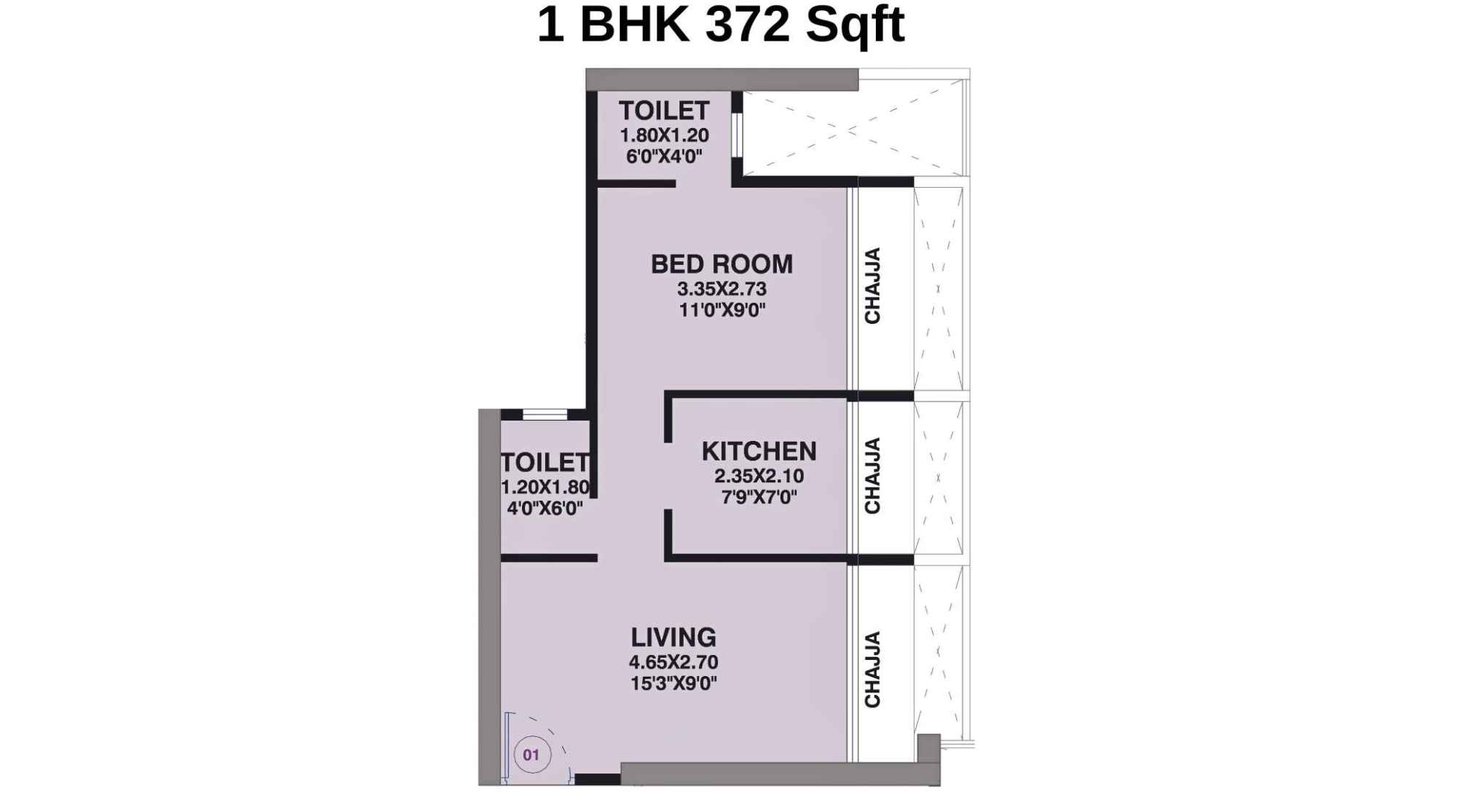 Gami-Ved-Floor-Plan-1-BHK-372-Sqft