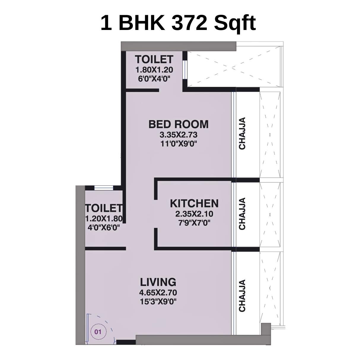 Gami-Ved-Floor-Plan-1-BHK-372-Sqft